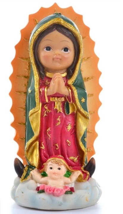 VIRGEN DE GUADALUPE INFANTIL (10CM DE ALTO)