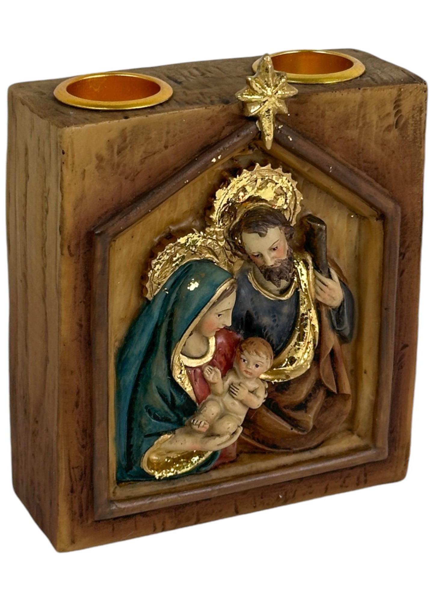 PORTAVELAS SAGRADA FAMILIA (10CM DE ALTO)