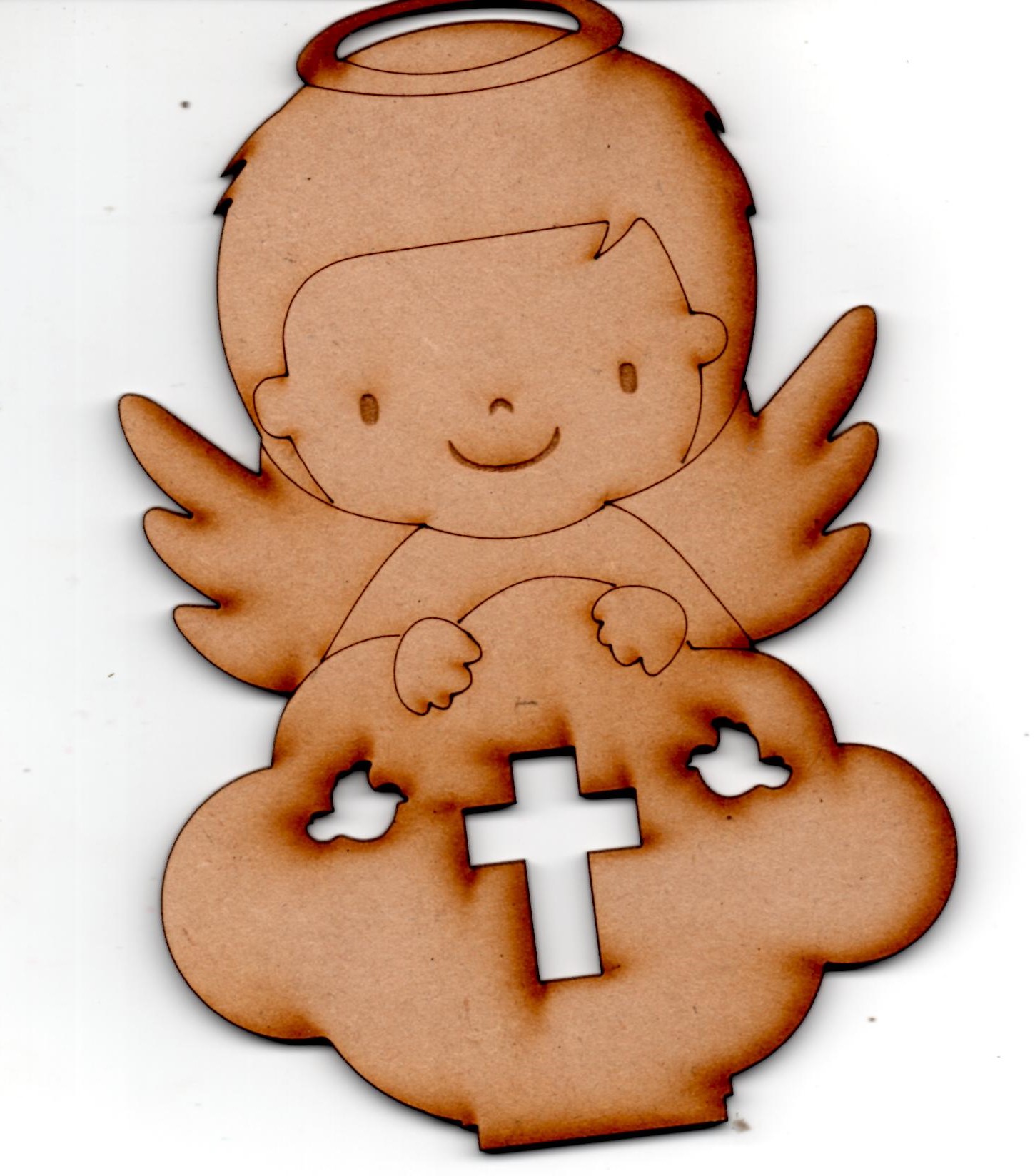 ANGEL SILUETA DE MADERA (13CM DE ALTO) (CONFIRMACION,BAUTIZO Y PRIMERA COMUNION583904646