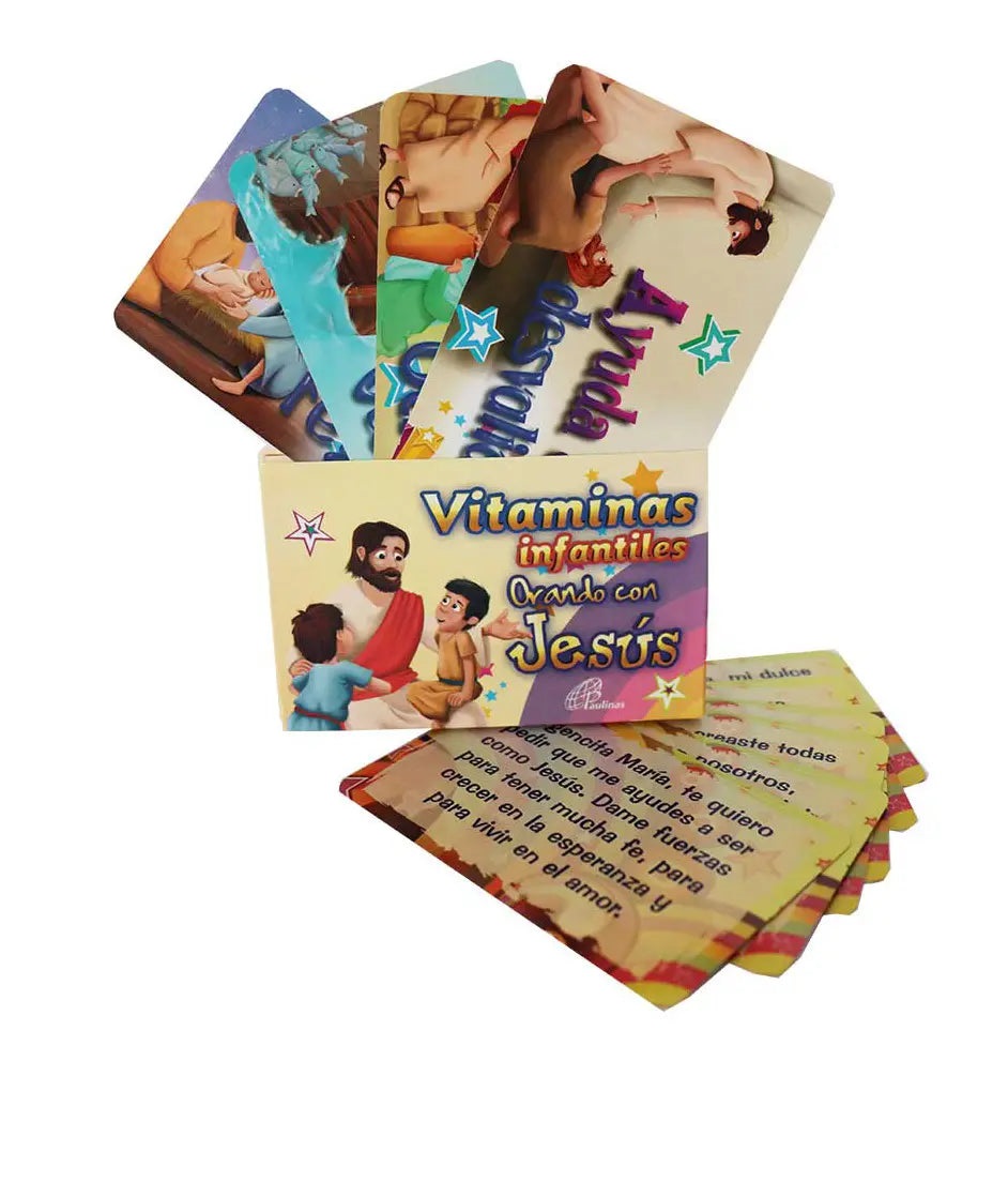 VITAMINAS INFANTILES ORANDO CON JESUS. CAJITA Y TARJETAS1810817678