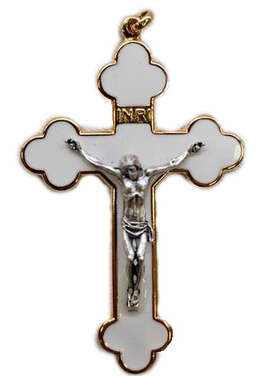 CRUCIFIJO TREBOL CON RESINA GRANDE (41-1428R)210650707