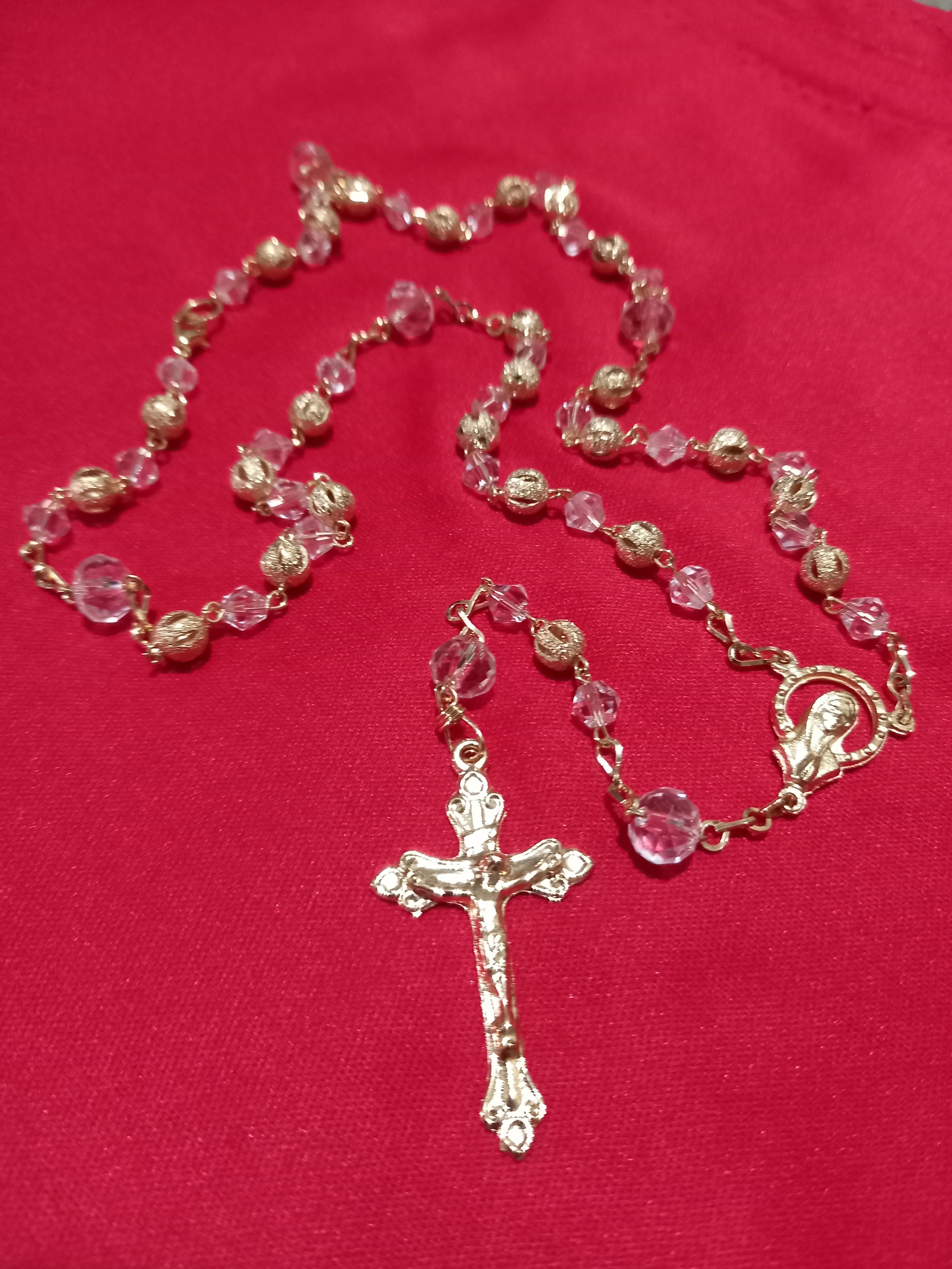 ROSARIO DE CRISTAL / FILIGRANA / DIAMANTADO