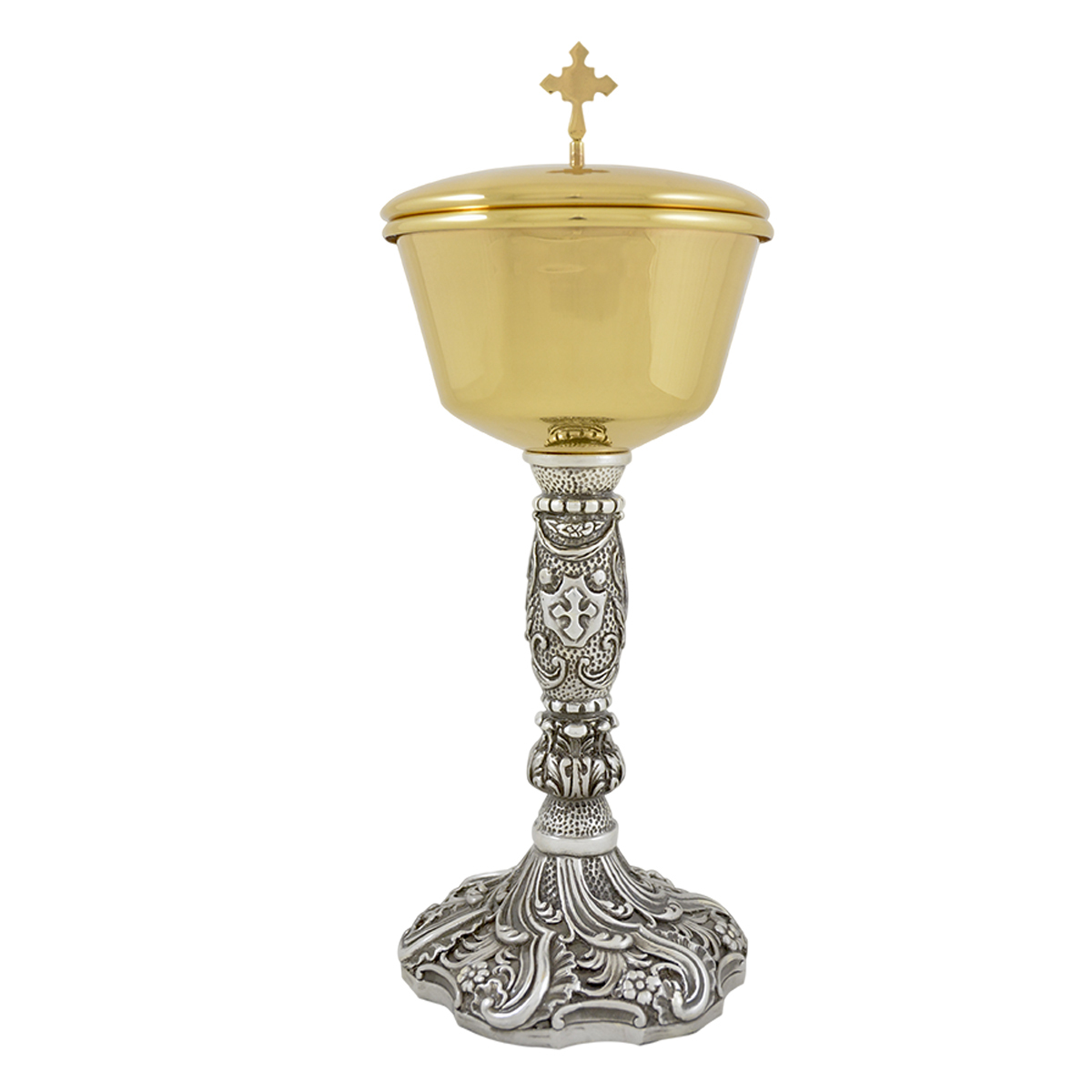COPON PEDESTAL DECORADO CON FLORES  (25 CM DE ALTO, 13 DE DIAMETRO)(21-0178SB)1065426840