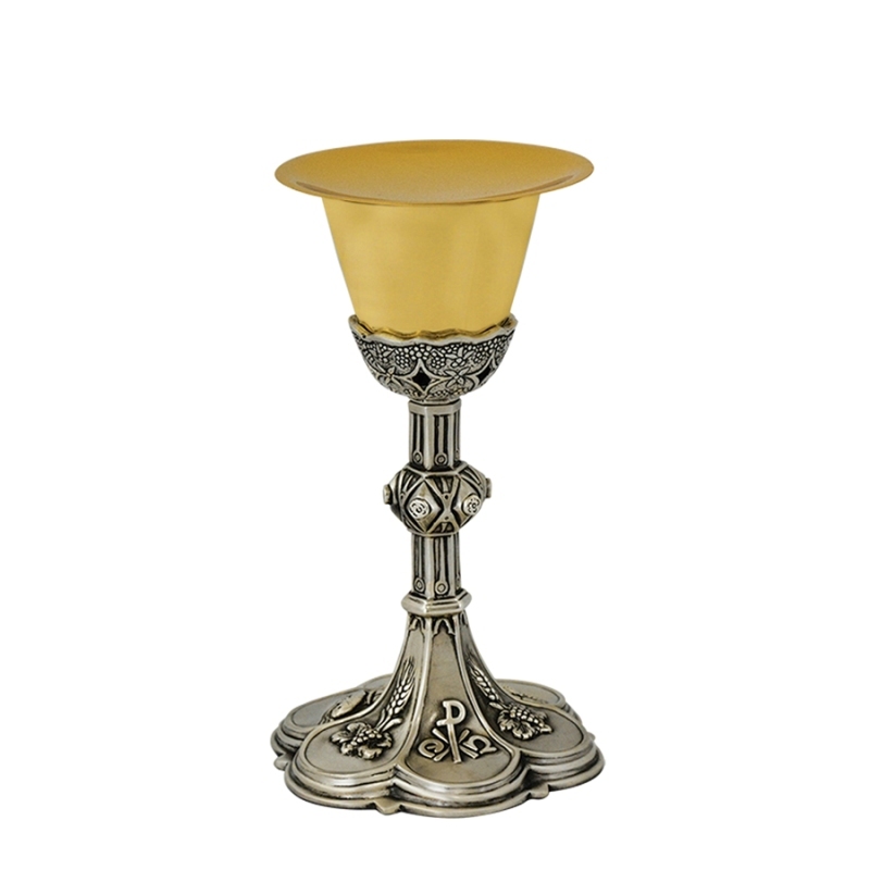 CALIZ CON PATENA. ESPIGA DE TRIGO (25CMS DE ALTO, 11CMS DE DIAMETRO) ( CALIZ #132, PATENA #105)(21-1009SB)1065426840