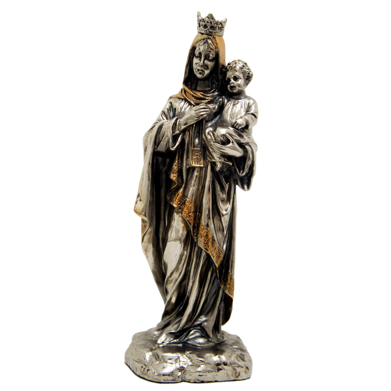 VIRGEN DEL CARMEN CON NIÑO (NIQUEL/BRONCE)(25CM DE ALTO)(01-70075NB)1065426840