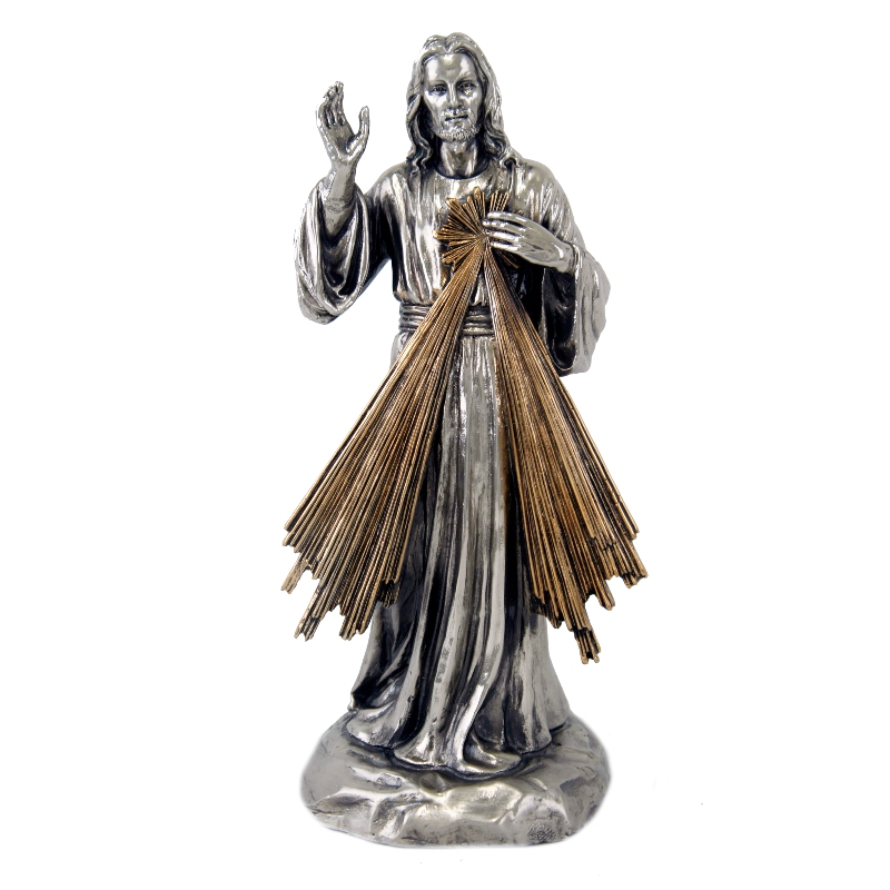 DIVINA MISERICORDIA (30CM DE ALTO) (BRONCE/NIQUEL)(01-70065NB)