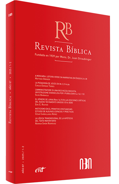 REVISTA BIBLICA AÑO 87 2025 / 1 - 2
