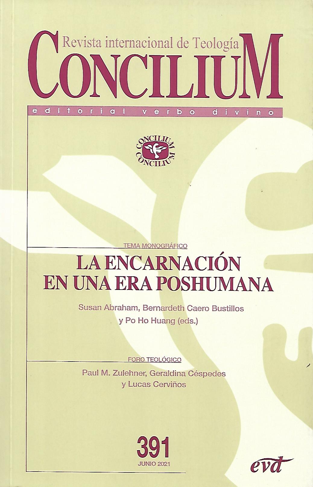 REVISTA CONCILIUM: LA ENCARNACION EN UNA ERA POSHUMANA