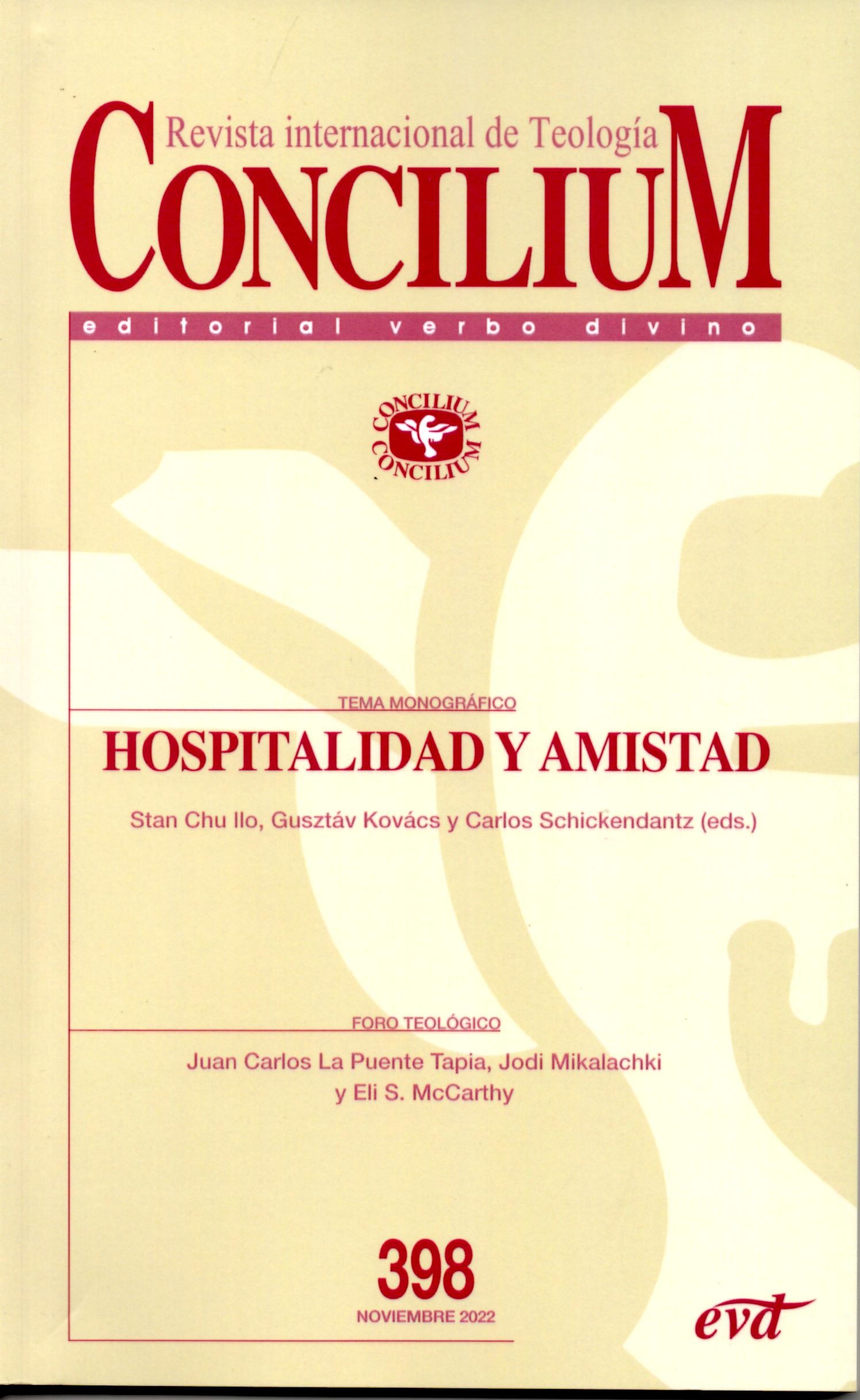 REVISTA CONCILIUM: HOSPITALIDAD Y AMISTAD.800162108