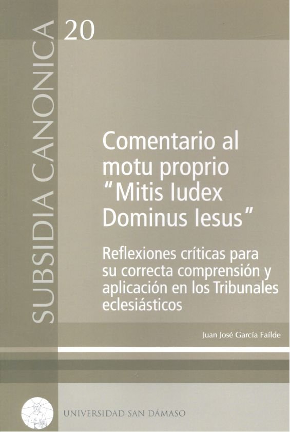 COMENTARIO AL MOTU PROPIO 