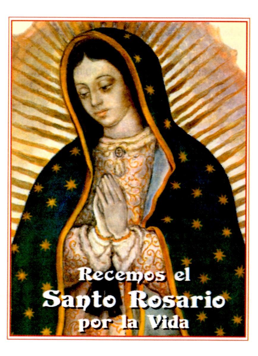 RECEMOS EL SANTO ROSARIO POR LA VIDA (CUADRIFOLIAR)