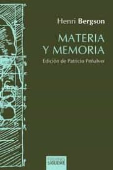 MATERIA Y MEMORIA