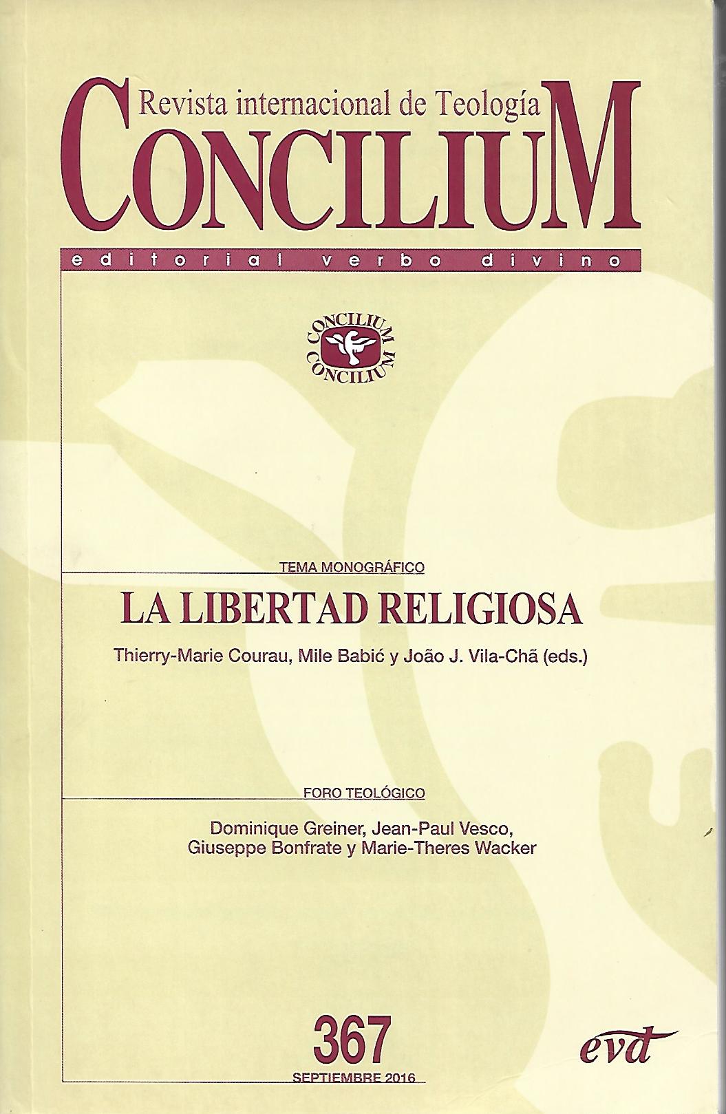 REVISTA CONCILIUM: LA LIBERTAD RELIGIOSA