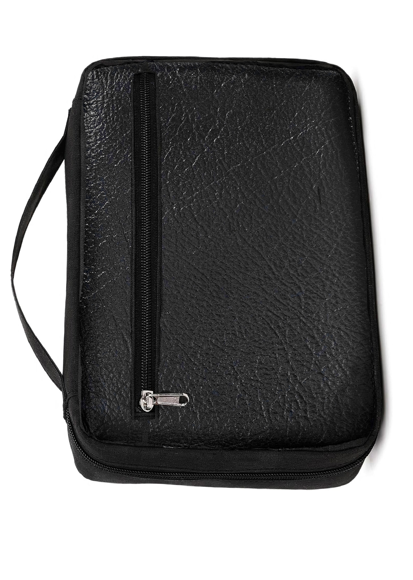 FUNDA CUERINA CON ASA: BIBLIA LATINOAM. LETRA GRANDE