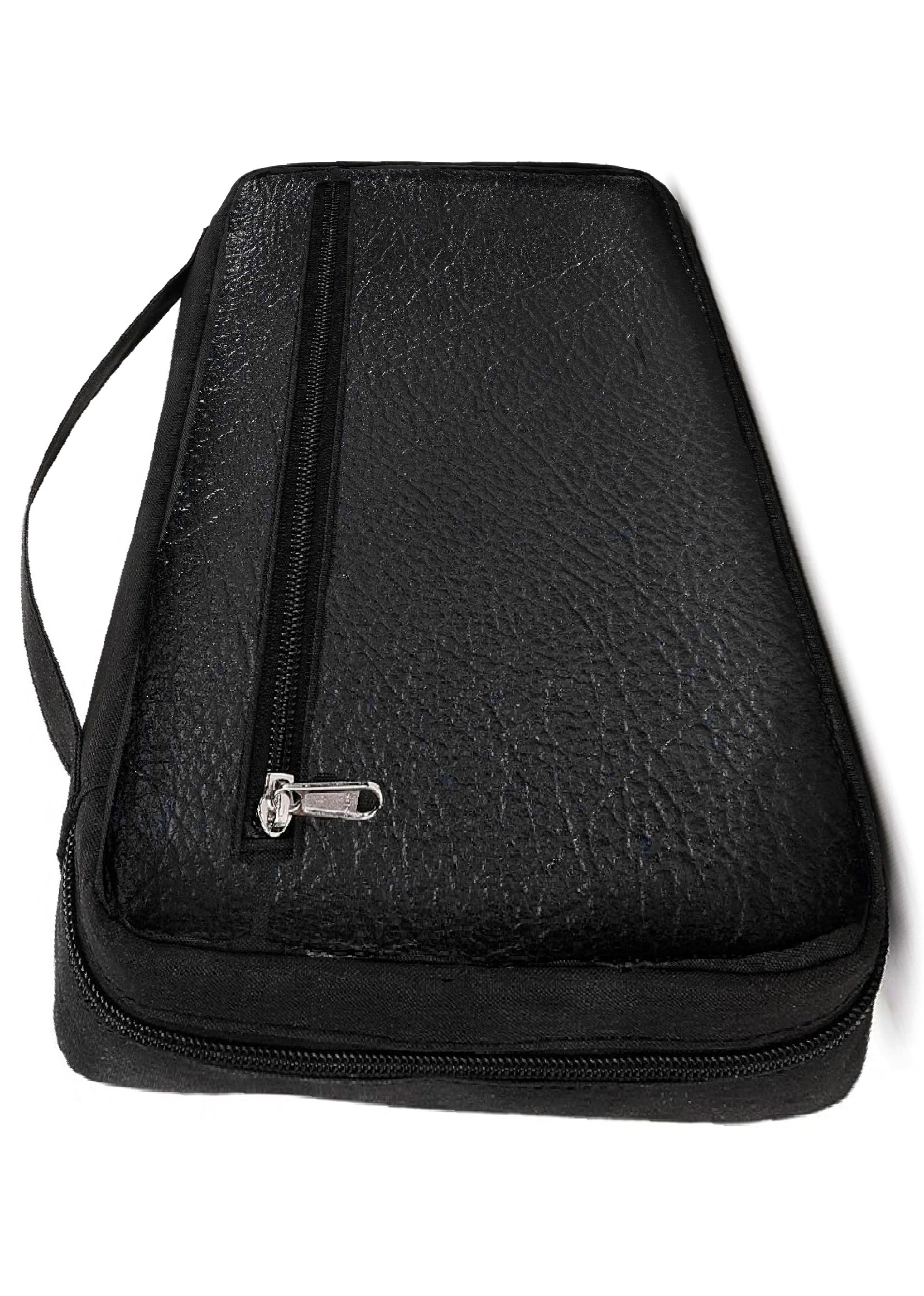 FUNDA CUERINA CON ASA: BIBLIA LATINOAM. BOLSILLO