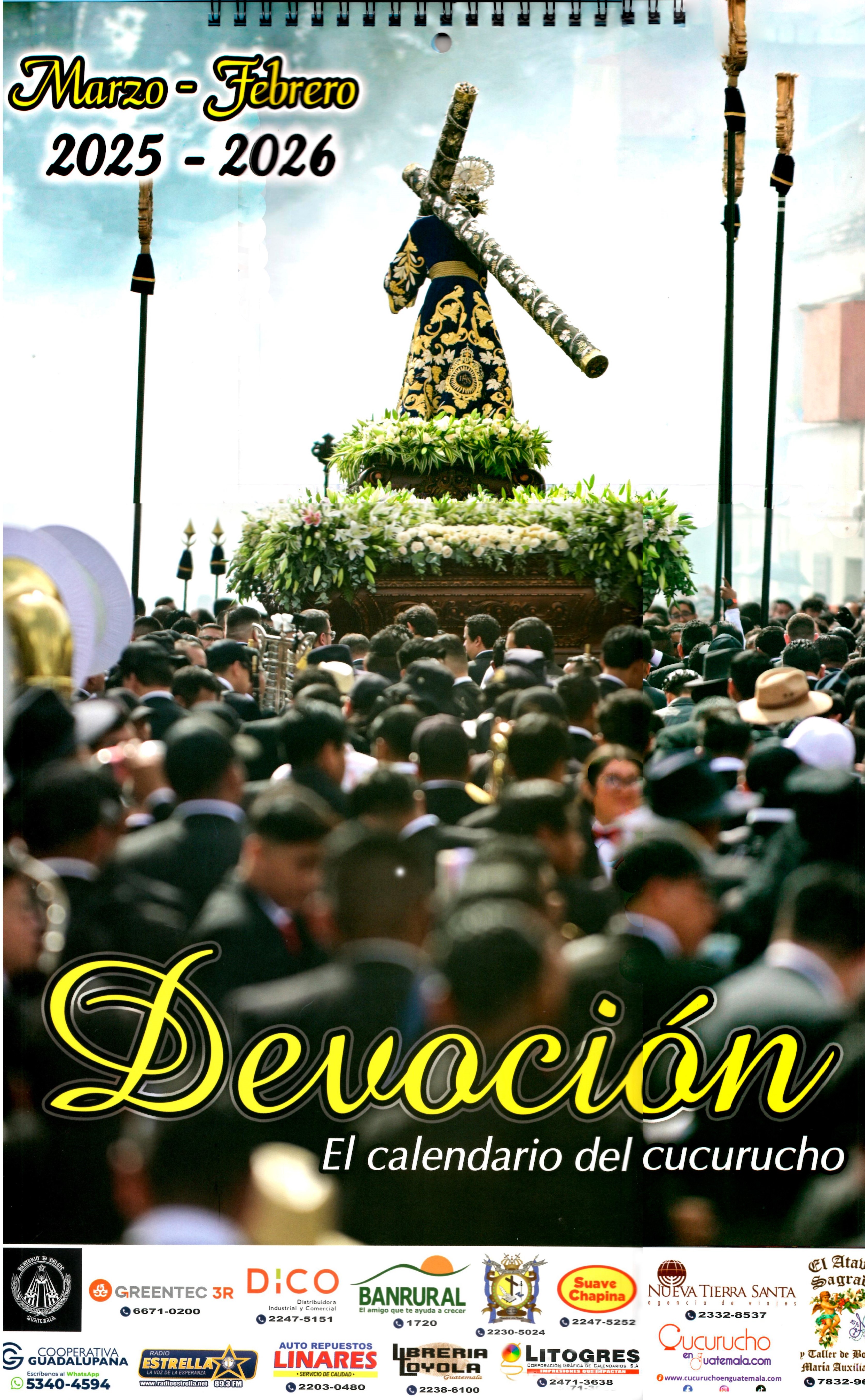 CALENDARIO DEL CUCURUCHO. CAPITAL MARZO 2025-FEBRERO 202628103079