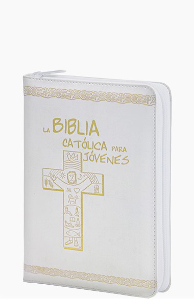 B. BIBLIA CATOLICA PARA JOVENES JUNIOR (SIMIL PIEL BLANCA CON CREMALLERA) (EDICION REVISADA)56463996