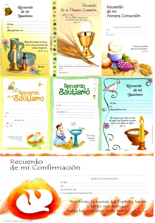 DIPLOMAS DE PRIMERA COMUNION, BAUTISMO Y CONFIRMACION (VARIOS DISEÑOS432296006
